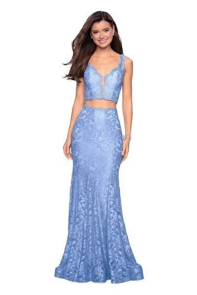 women's casual Friday dressesLa Femme 27302 - Two Piece Lace Gown