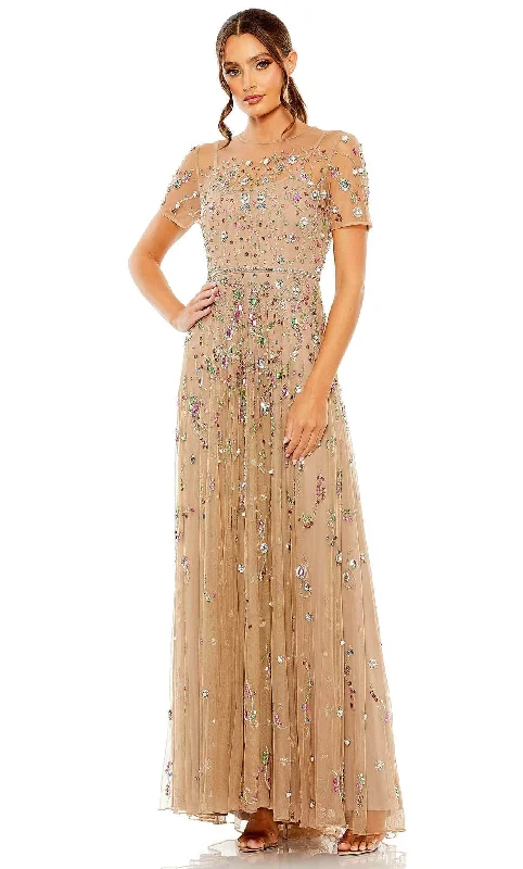 women's business casual dressesMac Duggal 93924 - Enchanting A-line Gown