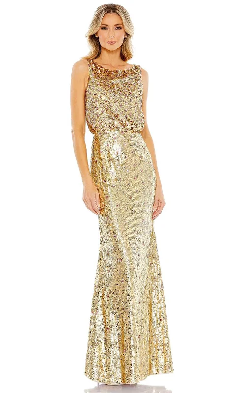 women's stretch dressesMac Duggal 93645 - Sequined High Neck Gown