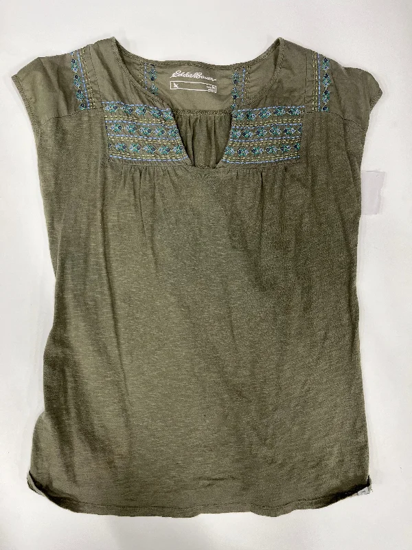 women's tops with spaghetti straps and deep V-neckswomen's T-shirts for layeringTop Short Sleeve By Eddie Bauer  Size: Xs