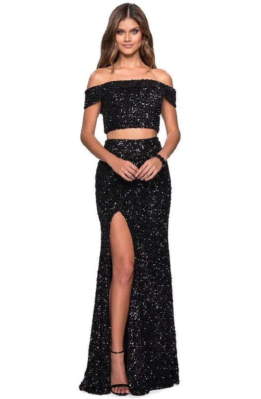 women's ethical fashion dressesLa Femme 27020 - Two Piece Sequined Gown