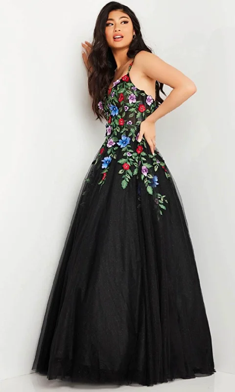 women's sheath dressesJVN by Jovani JVN37489 - Floral Embellished Ballgown