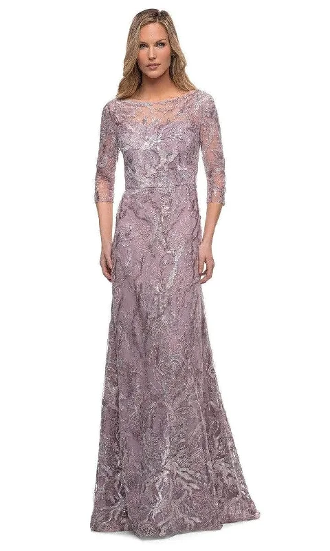 women's made-to-order dressesLa Femme 29233SC - Embroidered Long Formal Gown