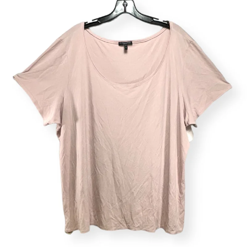 women's tops for cozy nights inwomen's T-shirts with faded effectsTop Short Sleeve By Eileen Fisher  Size: 3x