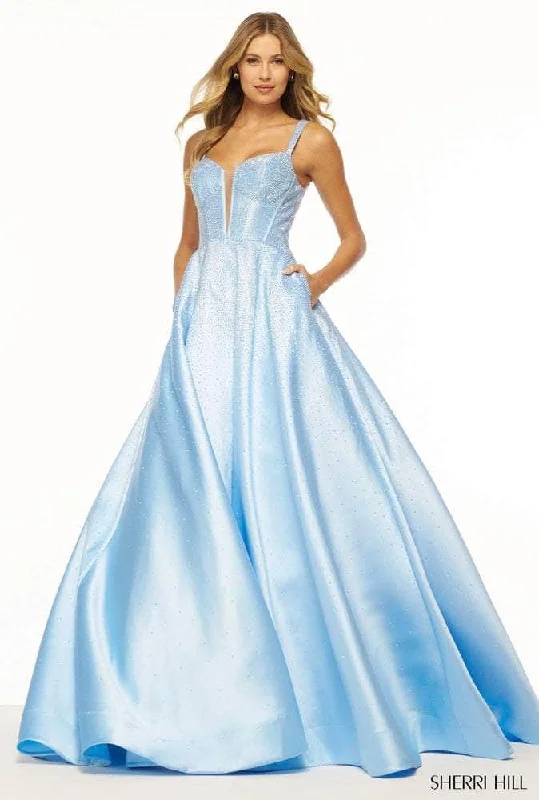 women's versatile dressesSherri Hill 56106 - Sleeveless Mikado Ballgown