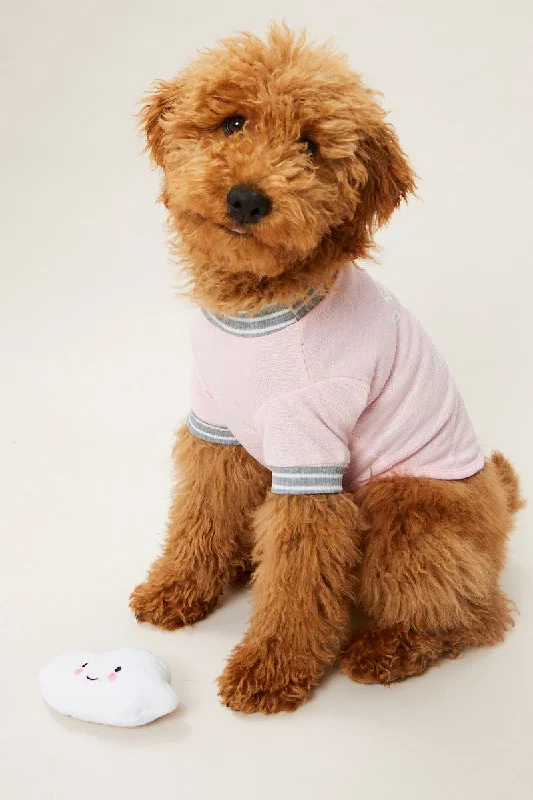 Pink Nautical Anchor Pastel Dog Jumper