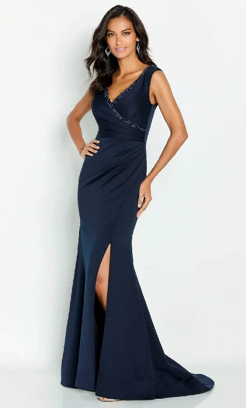 women's silk dressesCameron Blake CB143 - V-Neck Gown