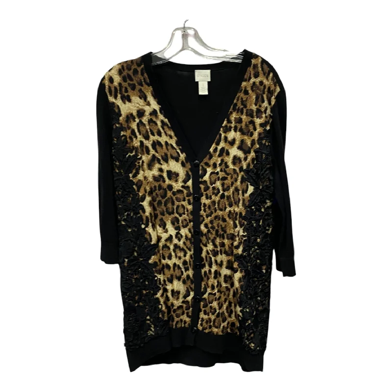 Top cardigan By Chicos In Black, Size:M