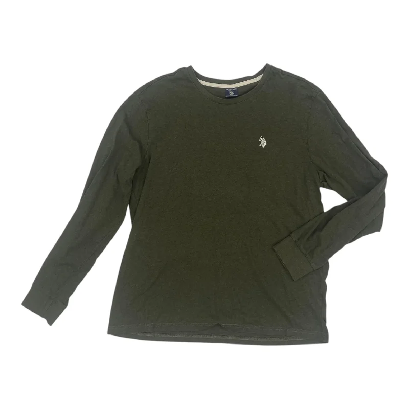 Top Ls By Us Polo Assoc In Green, Size:L