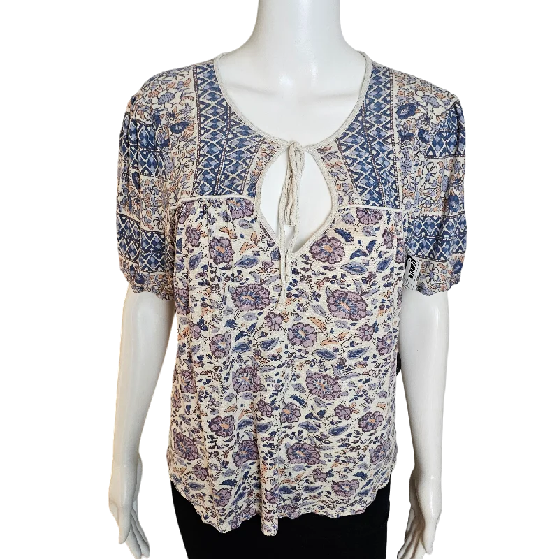 women's tops for those who love to mix and match prints and patternswomen's T-shirts with breastfeeding accessTop Short Sleeve By Lucky Brand  Size: M