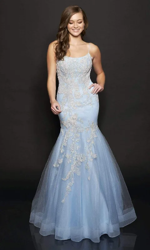 women's lace-up dressesNina Canacci - 9120 Beaded Mermaid Gown