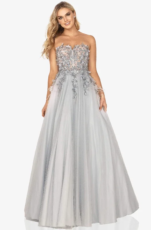 women's wrinkle-resistant dressesTerani Couture 2011P1206 - Strapless Beaded Floral Ballgown