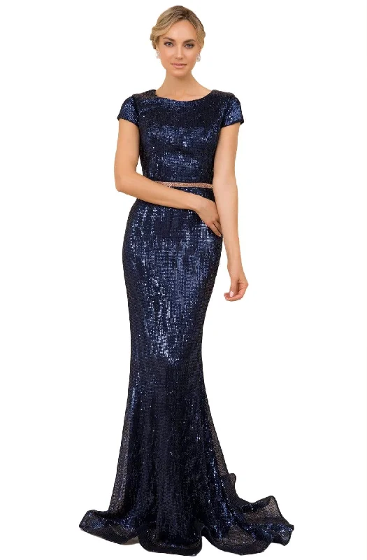 women's long-sleeved dressesNox Anabel - F338 Sequined Mermaid Gown