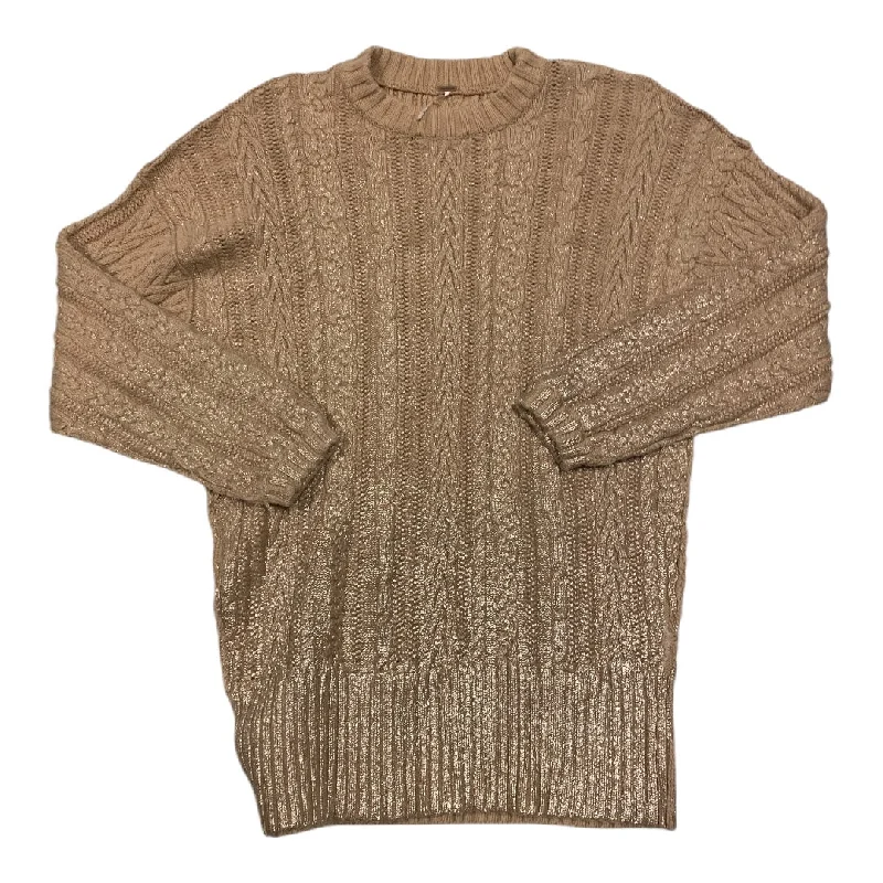 Sweater By Free People In Gold & Tan, Size: L