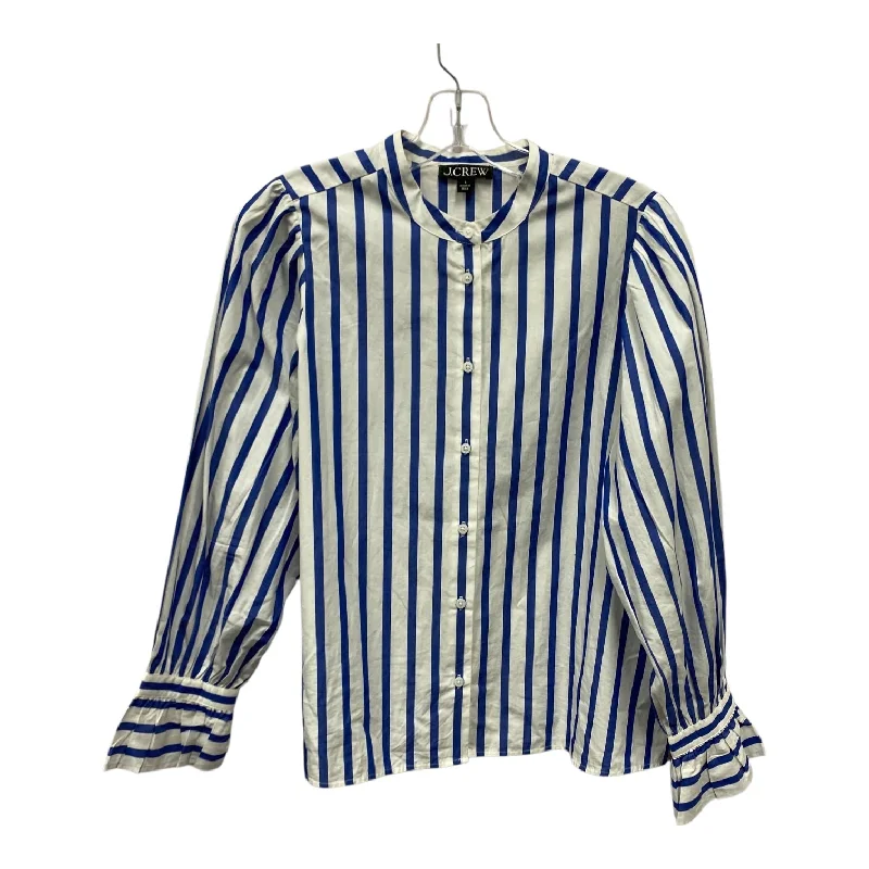 Top Ls By J. Crew In Blue & White, Size:S