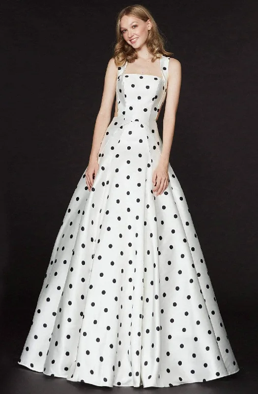 women's cold-shoulder dressesAngela & Alison 91053 - Polka Dots Ballgown