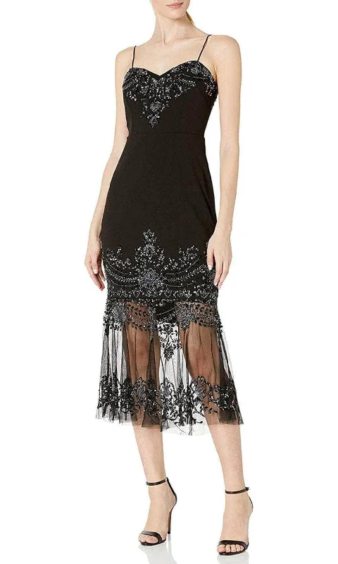 women's flutter-sleeved dressesAidan Mattox MD1E202124 - Beaded Illusion Evening Dress