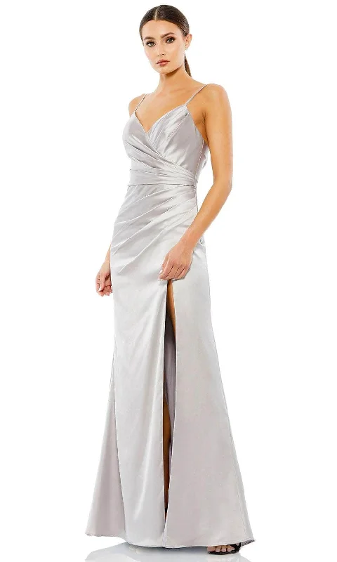 women's stretchy dressesIeena Duggal A26585 - Faux Bodice Sleeveless Evening Dress