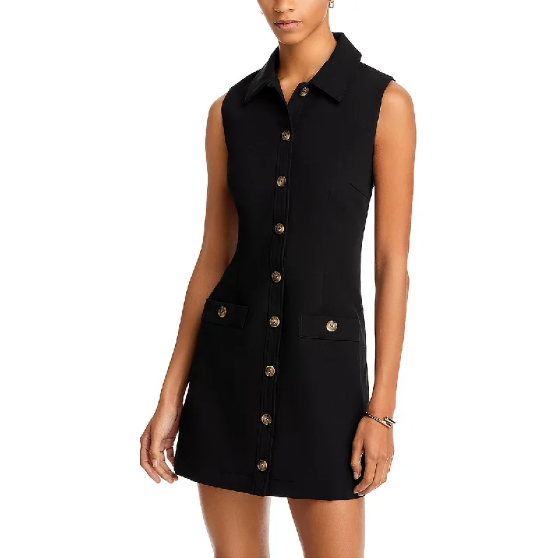 women's high-end dressesWomens Mini Embellished Shirtdress