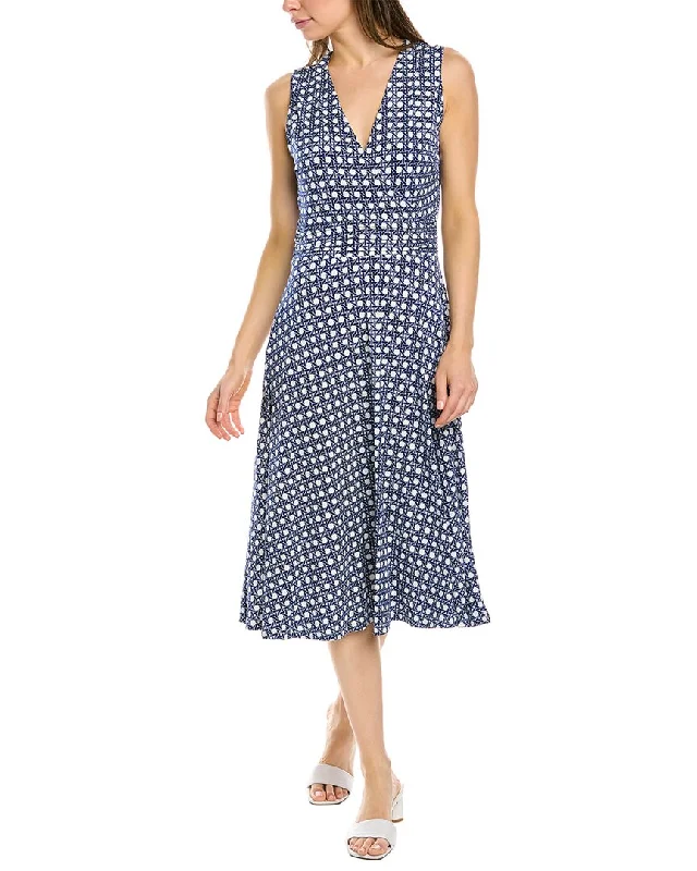 women's checkered dressesLeota Cindy Midi Dress