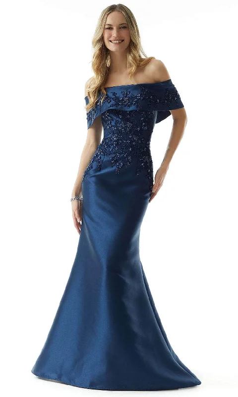 women's bow dressesMGNY by Mori Lee 73019 - Satin Mermaid Evening Dress