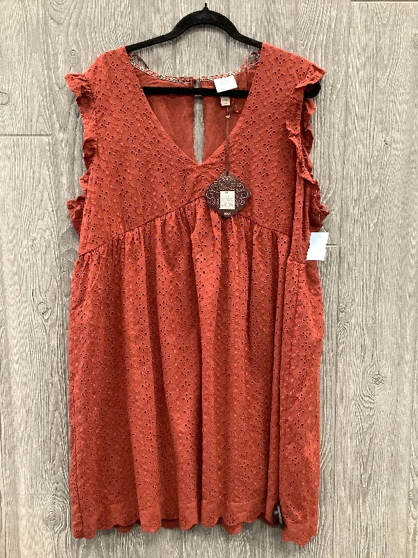 women's pastel dressesDress Casual Midi By Knox Rose In Orange, Size: Xxl