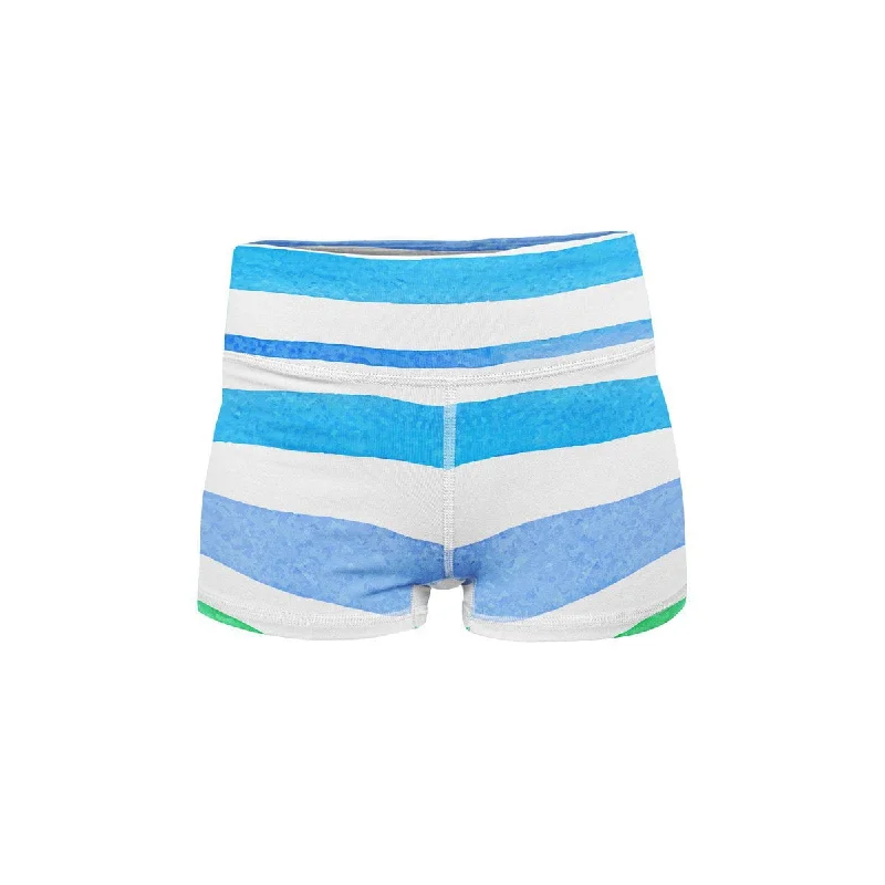 Rainbow Stripes Yoga Shorts