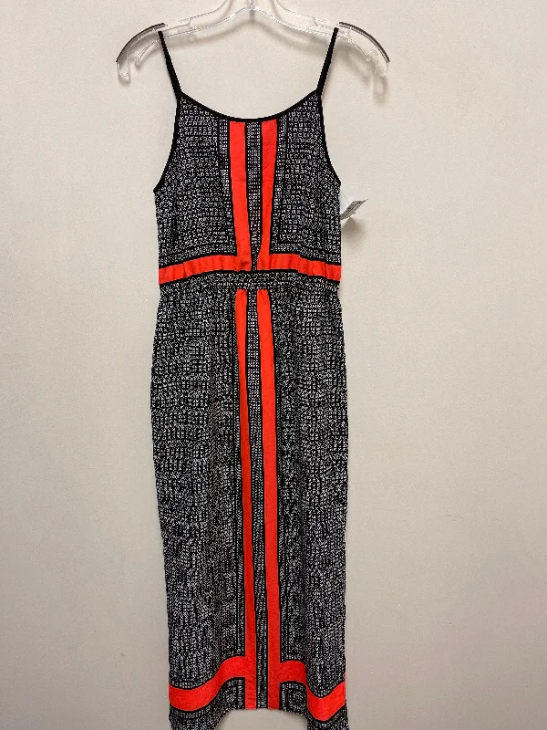 women's fashionable dressesDress Casual Midi By Vince Camuto In Black & Orange, Size: Xs