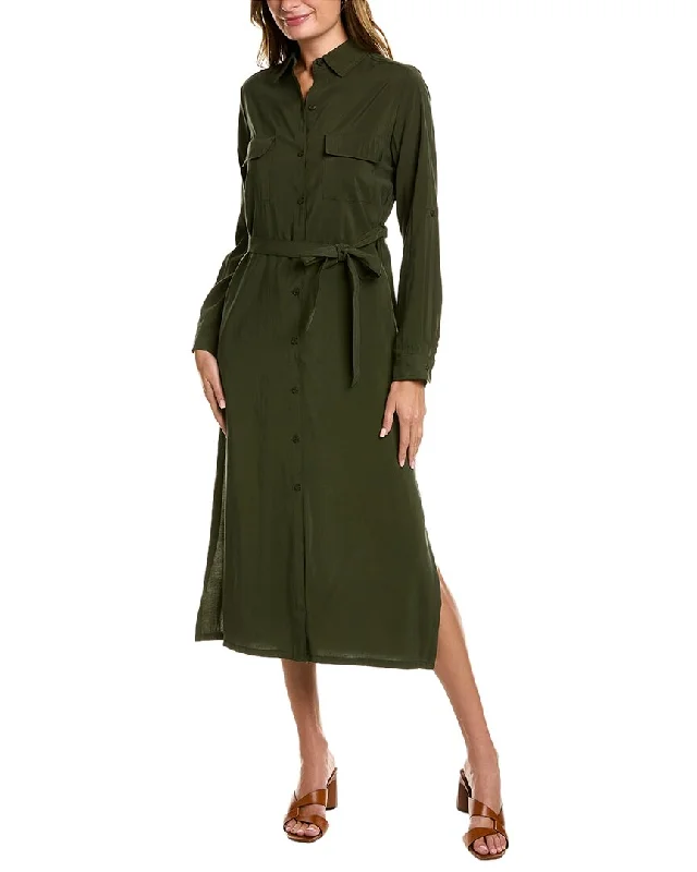 women's one-shoulder dressesMax Studio Tab Sleeve Midi Shirtdress