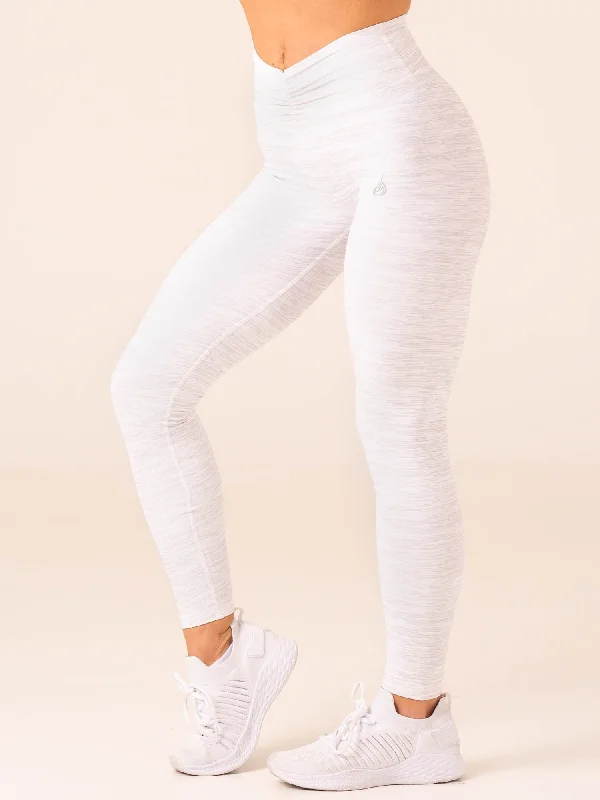 Tempo Leggings - Snow Grey Marl