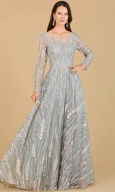 women's mini dressesLara Dresses 29192 - Long Sleeve Illusion Neck Evening Gown