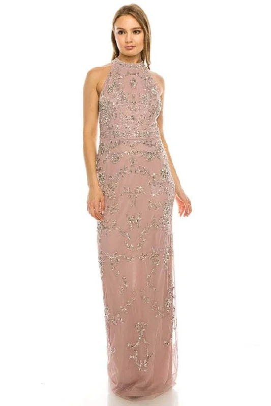 women's limited-edition dressesAdrianna Papell AP1E204944 - Halter Neck Evening Gown