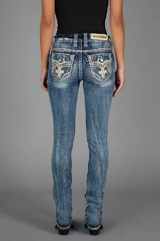 women's denim jeans with pocketsNEOMA STRAIGHT JEANS