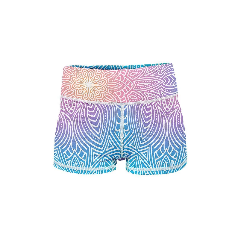 Bright Vibes Mandala Yoga Shorts