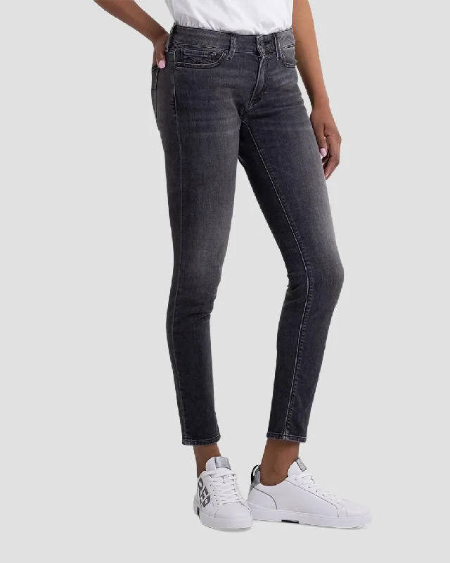 women's mom jeans denimReplay Womens New Luz Skinny Fit Jeans - Medium Grey