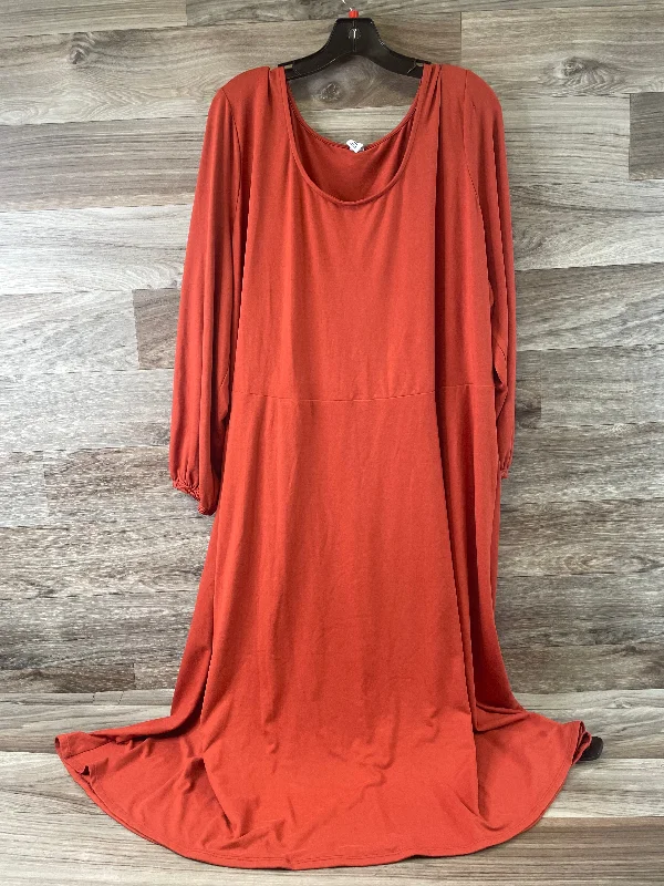 women's high-low dressesDress Casual Midi By Old Navy In Orange, Size: 3x