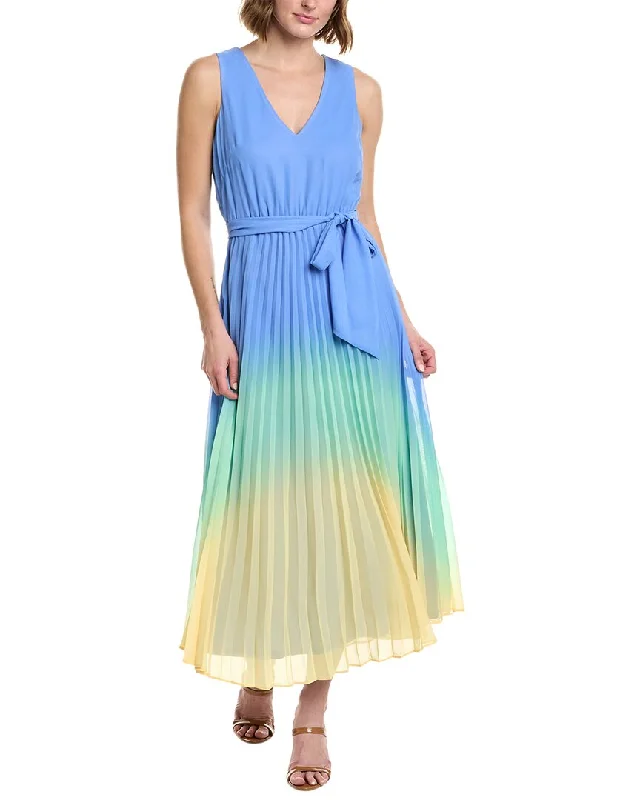 women's shift dressesTaylor Ombre Cambria Chiffon Midi Dress