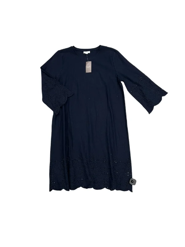 women's long-sleeved dressesDress Casual Midi By J. Jill In Navy, Size: M