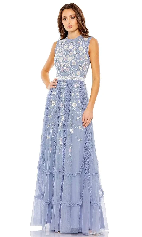 women's lace-up dressesMac Duggal 9137 - Floral Evening Dress