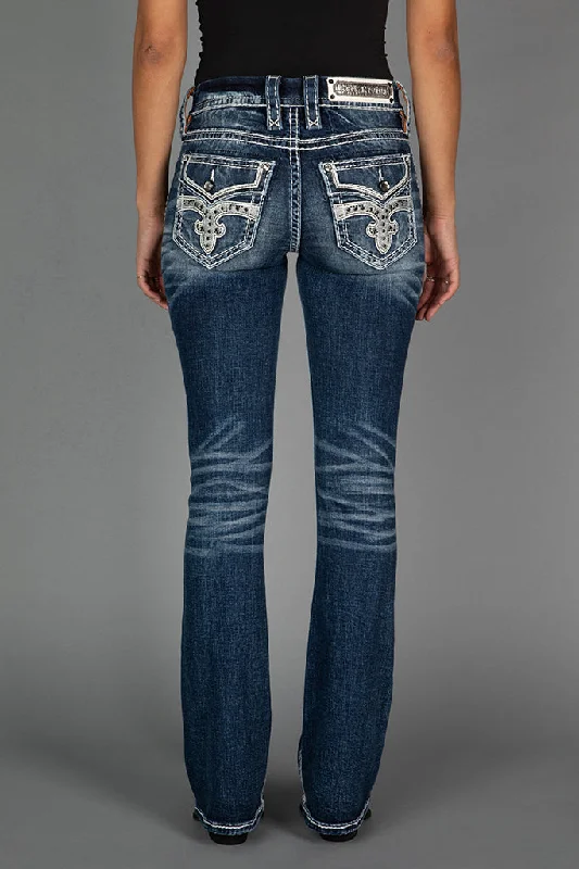 women's faded denim jeansESTHER BOOTCUT JEANS