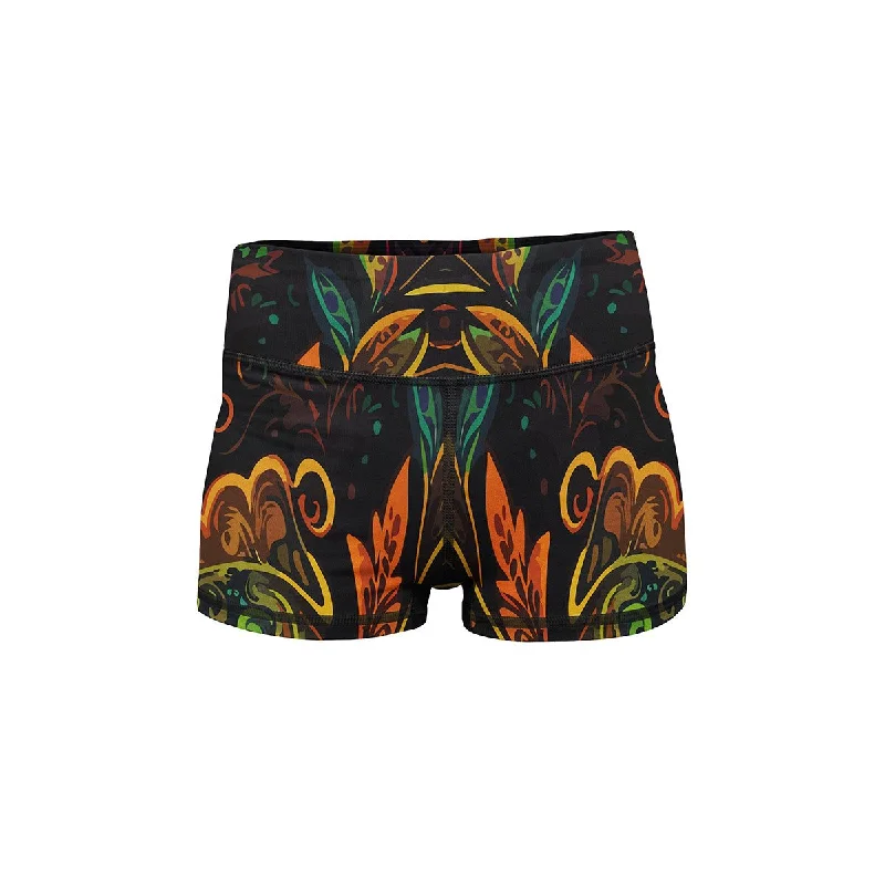 Tribal Night Yoga Shorts