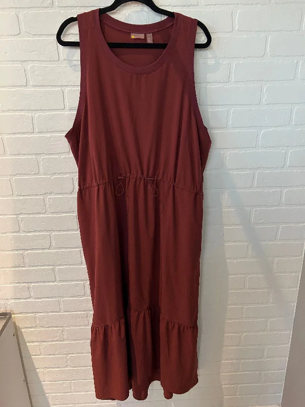 women's A-line dressesDress Casual Midi By Zella In Maroon, Size: 3x