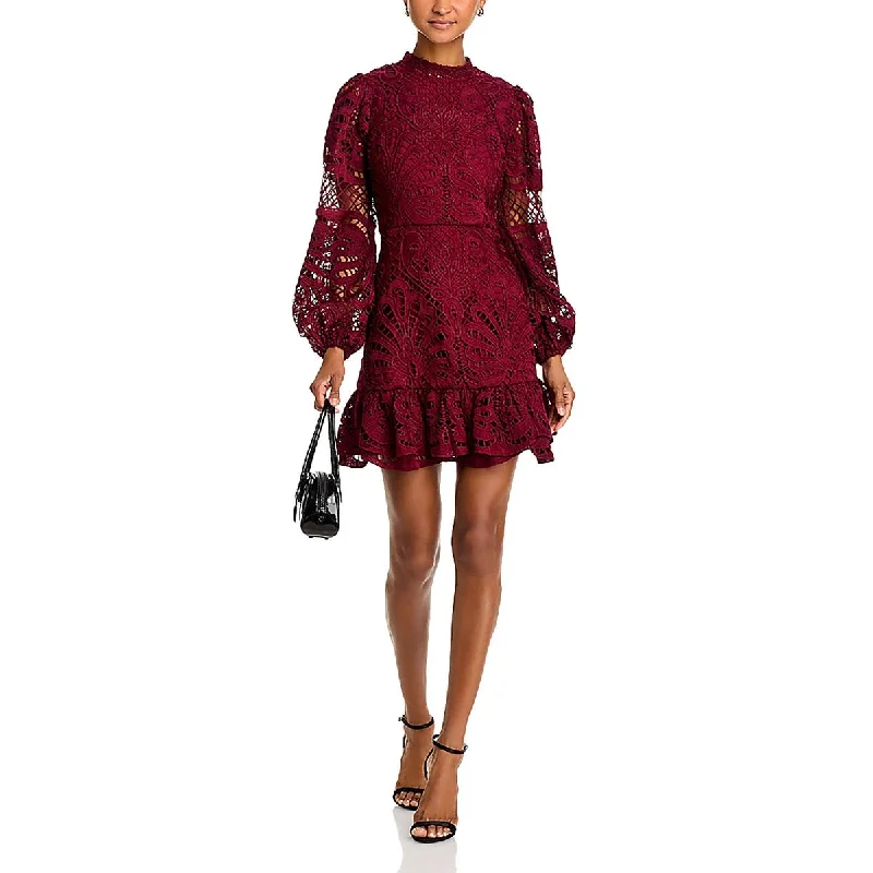 women's ethical fashion dressesWomens Mini Lace Fit & Flare Dress