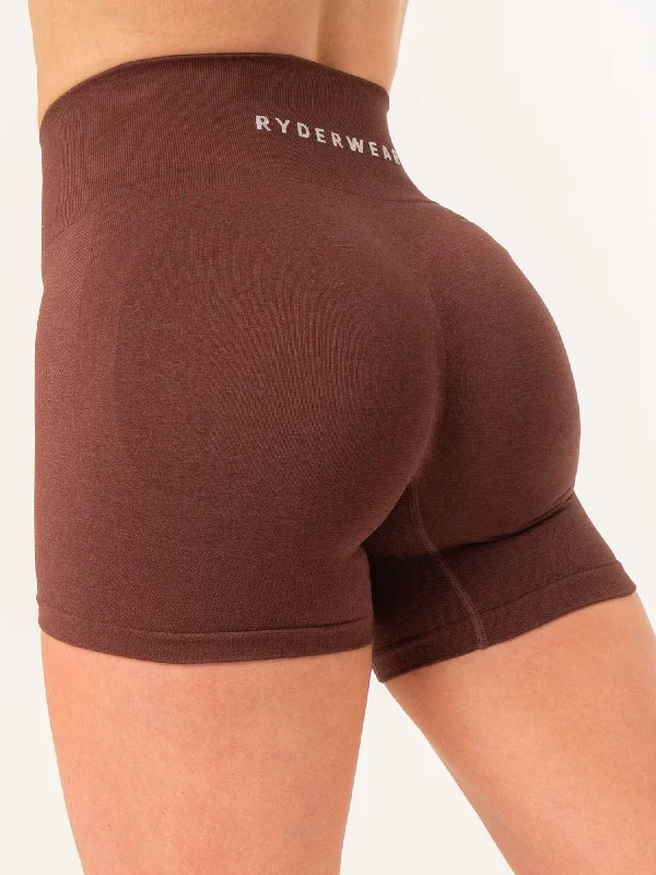 Contour Seamless Shorts - Chocolate Marl