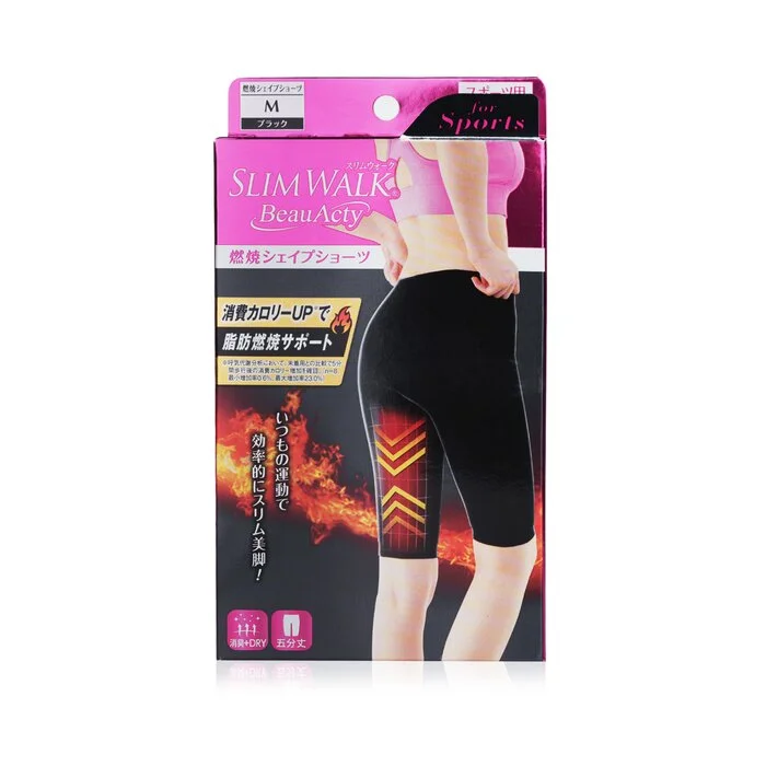 Compression Fat-burning Support Shape Shorts For Sports - #blacks (size: M) - 1pair