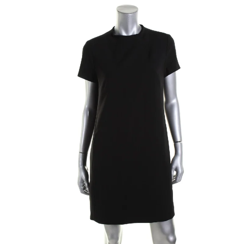 women's mini dressesJasneah Womens Funnel Neck Short Sleeves Mini Dress