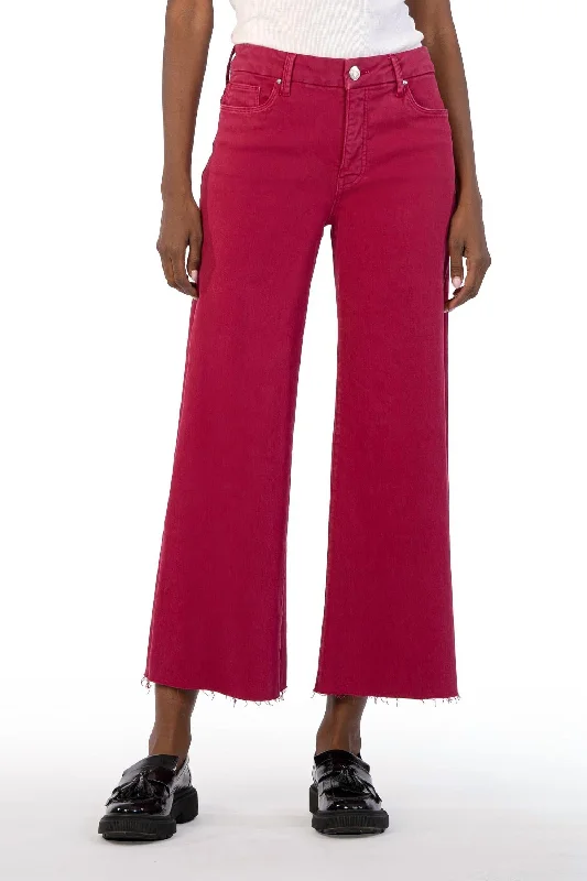 women's denim jeans for workoutsMeg High Rise Wide Leg Jean In Dragon Fruit