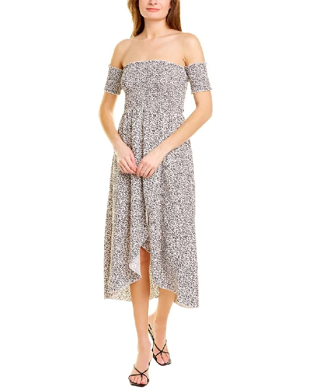 women's sustainable dressesPascale La Mode Smocked Midi Dress