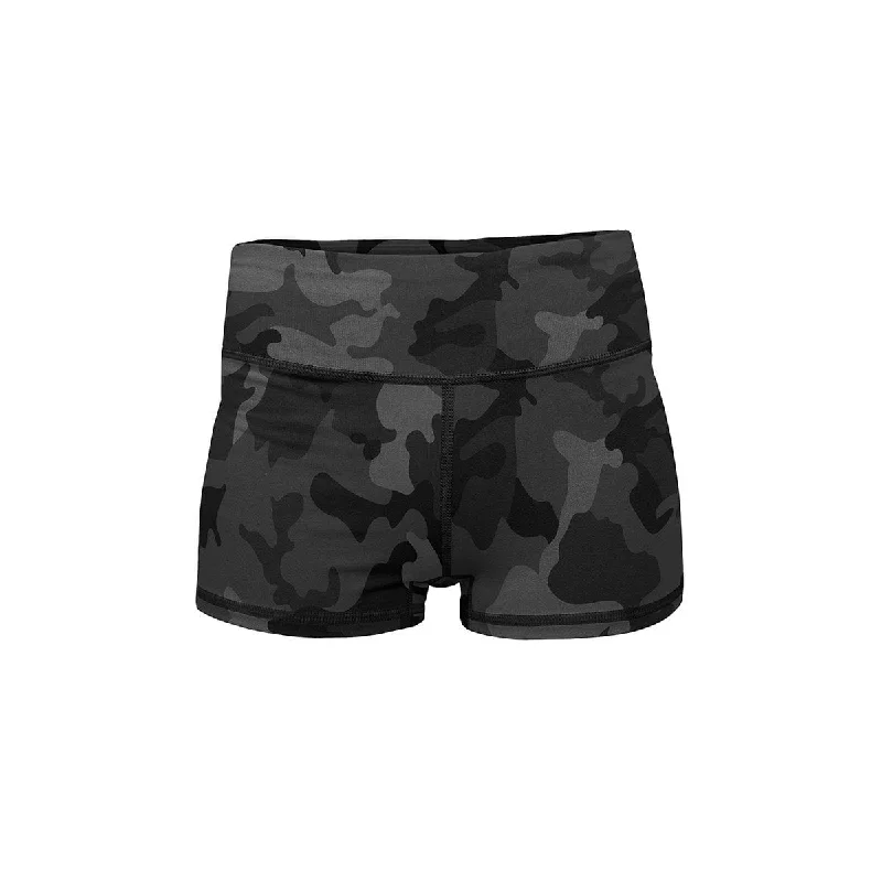 Black Camo Yoga Shorts