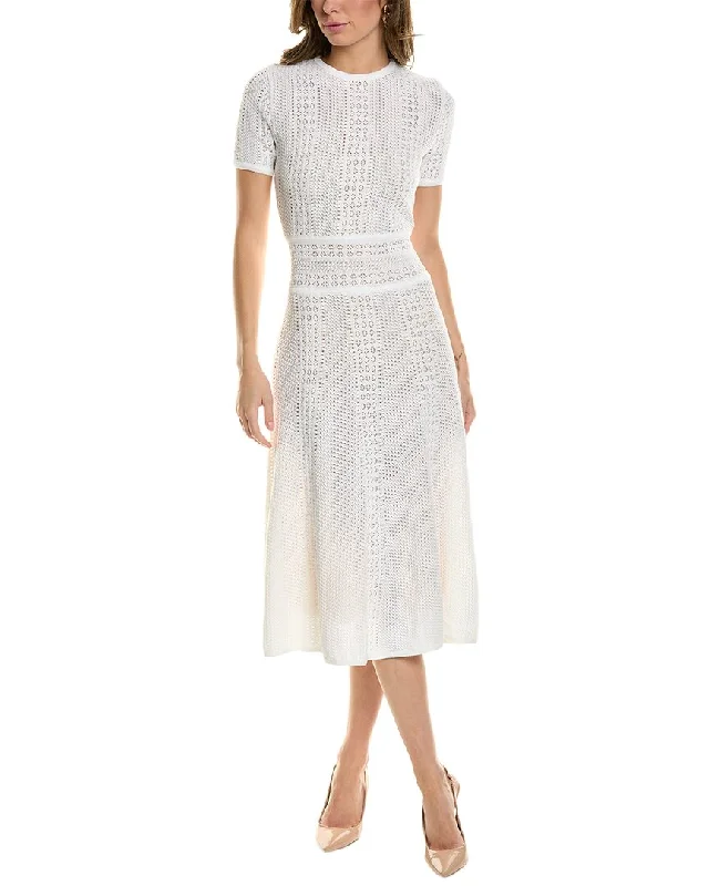 women's A-line dressesCarolina Herrera Crochet Midi Dress